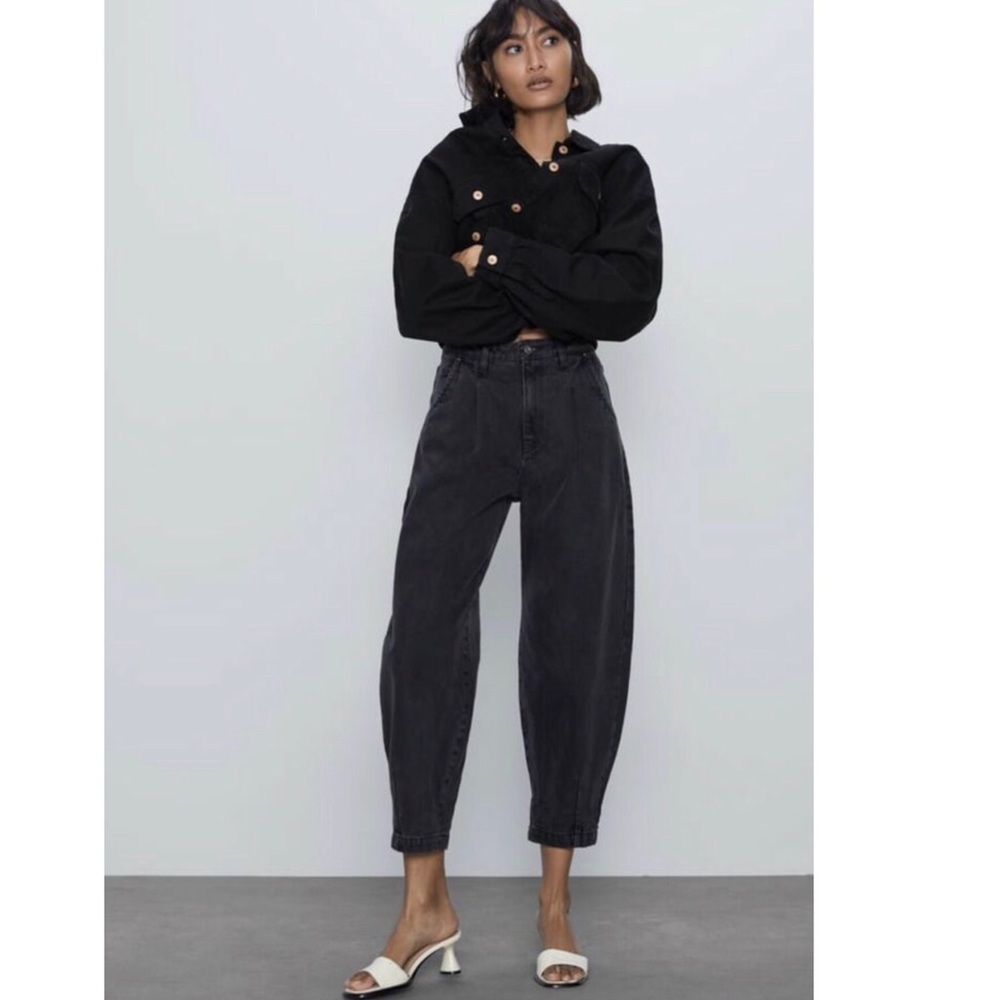 BARREL HIGH WAIST JEANS